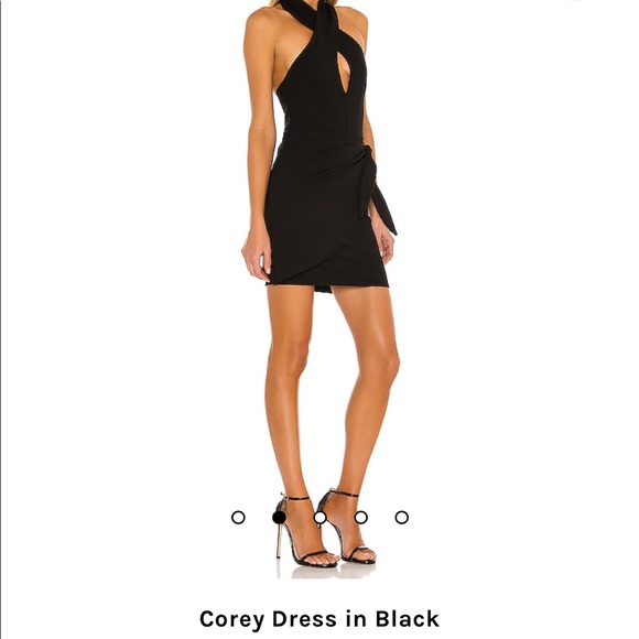 Lovers + Friends Black Cross-Neck Keyhole Mini Dress - Picture 2 of 5